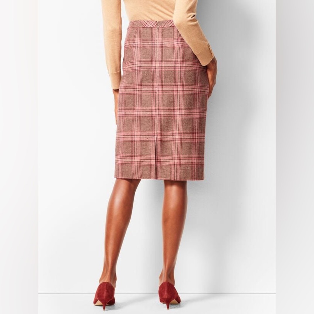 TALBOTS Glen Plaid Wool-Blend Pencil Skirt‎ - Picture 3 of 12